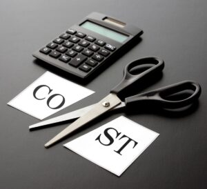 Picture of costs being cut